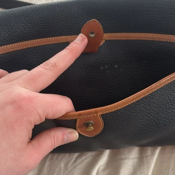 Dooney & Bourke Navy Leather Crossbody Bag - Picture 5 of 13